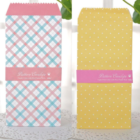 SCStyle 50 Pack Colored Envelopes, 3.35 x 6.89 Inches, 10 Unique Design Cute Coin Invitation Gift Card Postcard