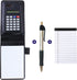 Lemical Mini Memo Pad with Calculator, A7 Pocket Notepad Holder Set with 80 Lined Sheets, PU Leather Cover