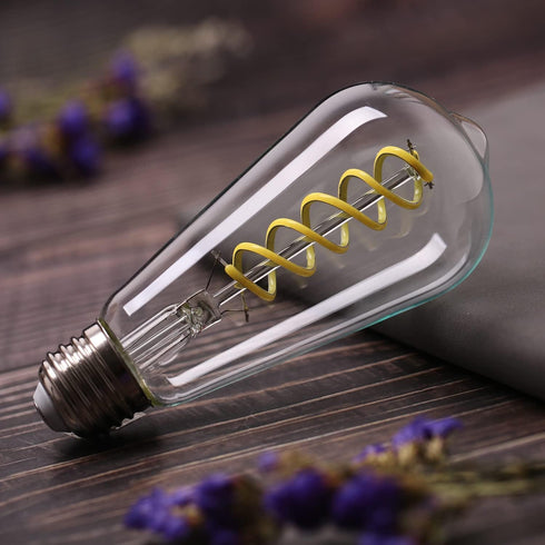 Dimmable Vintage LED Edison Bulbs, 6W Equivalent 60W, 600lm Daylight 5000K ST58 Antique E26 Clear Glass