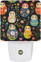Generic Russian Nesting Dolls Flowers Night Light Dusk to Dawn Into Wall Bright