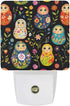 Generic Russian Nesting Dolls Flowers Night Light Dusk to Dawn Into Wall Bright
