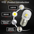 Ruiandsion 4pcs E10 LED Bulb 3V 0.6W 5050 1SMD White 6000K Upgrade for Lamps Flashlights Torch Light