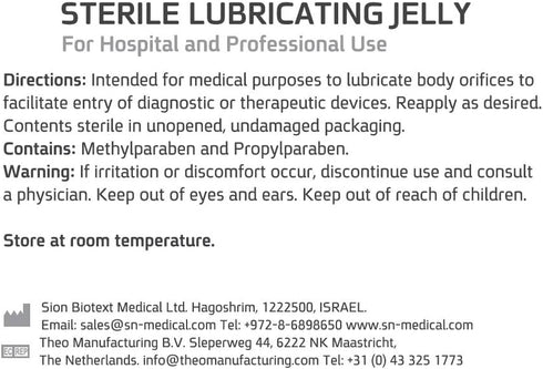 Packets, 0.105 oz (3g) 144 Sterile Lubricant Jelly for Hospitals and Clinics Use. Professional Lubricating Single Water
