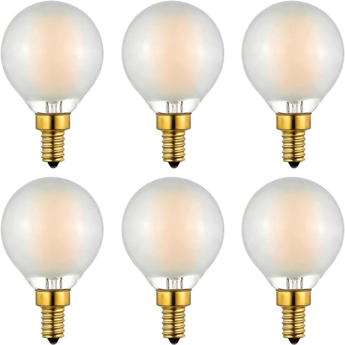 G16.5/Type G E12 Dimmable LED Filament Bulb, 4W 3000K Warm White Frosted