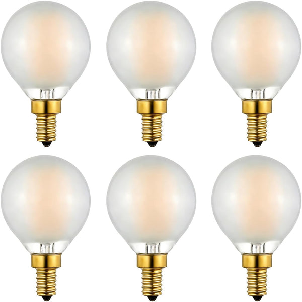 G16.5/Type G E12 Dimmable LED Filament Bulb, 4W 3000K Warm White Frosted