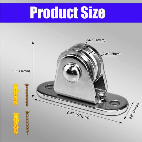 Small Pulley Block Silent Pulley,Single Pulley Block,304 Stainless Steel Pulley Block Super Silent Detachable Duplex Bearing for Cord Material Handling Moving and DIY Kits for Handling Moving (2)