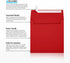 LUXPaper Square Invitation Envelopes, Peel & Press, 5 1/2" x 5 1/2", Ruby Red, 50 Qty