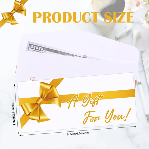 Lincia 200 Pcs Yellow Christmas Money Envelopes, 2.9" x 6.5", Cash Currency Holder for Gifts, Office, Wedding, Birthday