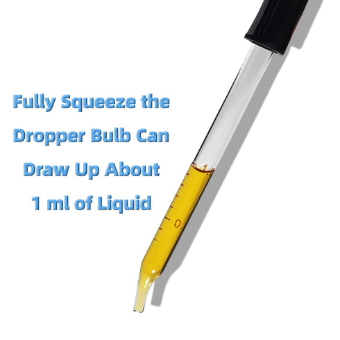 Zkupanx 6 1 mL 1mL PCS Glass Eye Droppers with Clean Brush for Essential Oils, Lab, Health Care, Crafts - Glass