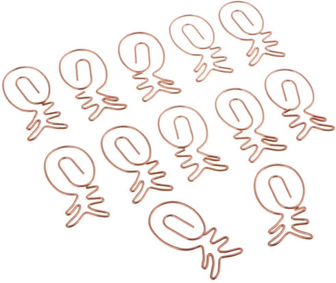 24pcs Pineapple Paper Clips Metal Card File Note Clips for Office School Stationery Scrapbooking Bookmarks - Rose Gold by FRECI