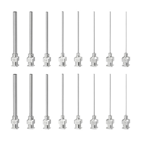 PATIKIL 16 Pcs Blunt Tip Dispensing Needles with Bent Blunt Needle, 1.5 Inch, 8 Different Gauge Liquid Dispenser