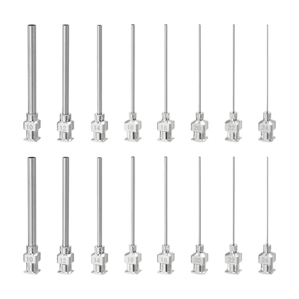 PATIKIL 16 Pcs Blunt Tip Dispensing Needles with Bent Blunt Needle, 1.5 Inch, 8 Different Gauge Liquid Dispenser