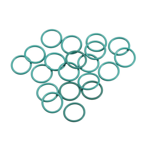 uxcell Fluorine Rubber O-Rings, 9mm OD 7mm ID 1mm Width FKM Seal Gasket, Green, Pack of 20 for Machinery Plumbing