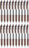 Zebra Sarasa Clip 0.7 Retractable Gel Ink Pen, Rubber Grip, 0.7mm, Brown Ink, Value Set of 20 by ZEBRA