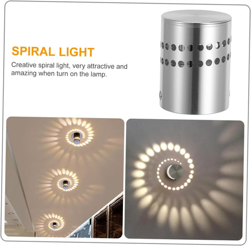 Veemoon Spiral LED Wall Sconce Energy Saving Ceiling Downlight for Bar Disco Ktv Modern Aluminium Indoor Wall Lamp
