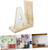 KALLORY Letter a Shaped Wooden Book Holder Book End for Desk Stylish Reading Organizer for Home Office Classroom