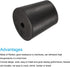 MECCANIXITY Rubber Tapered Plug, 18mm to 24mm with Hole for Test Tubes, Black, 5 Pieces