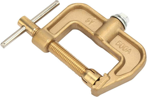 500A Brass Welding Ground Clamp - Classical G Shape Earth Clamp for Welding Machine