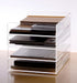 Elsjoy Set of 2 Clear Acrylic Letter Tray, 2-Tier Stackable Paper Organizer for Documents, Books, Office, School