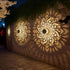 Generic (1pcs) Solar Mandala Lights Outdoor Waterproof, LED Metal Decorative Garden Wall Lamp for Fence Patio Deck