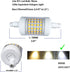 QLEE Dimmable 12W R7s Bulb 78mm 150W 3.1" T3 R7s 120V 2PCS LED Daylight Equivalent Halogen Double Ended J Base Flooding