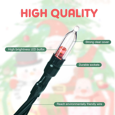 SMART EGG 2Pack 50 17.7 8 LED Battery Operated Christmas Lights FT, Multicolor Waterproof Mini String Lights