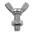 6 Pcs M8 1.25x20mm Stainless Steel Butterfly Screws with 6 Pcs Nuts, Hand Tighten Toolless Adjust Bolt