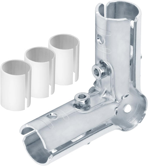 12 Sets 90 3 1/2" Degree Way Cross Pipe Connector Clamps, Fits EMT Conduit with PE Adapter Shims