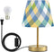 ALAZA Table Lamp for Bedroom Nightstand Lattice Buffalo Plaid Checkerboard Bedside Lamp