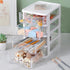 Desktop Drawer Organizer - Office Supplies Storage Bin Unit, Plastic Container for Stationery, Makeup (4 Drawers)