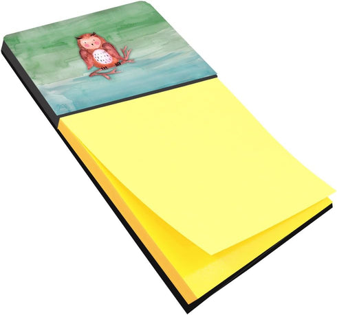 Brown Owl Watercolor Sticky Note Holder