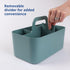 BLUE GINKGO Multipurpose Caddy Organizer, Stackable Plastic Caddy with Handle for Desk, Makeup, Dorm, Classroom (Green)