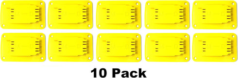 Yellow Plastic Power Tool Holder Mount for Milwaukee M18 or Dewalt 20V 12V Power Drill, 10 Pack