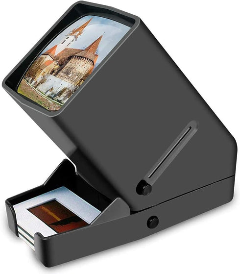 Rybozen 35mm 3X 35mm Negatives(4AA Slide Viewer, Magnification and Desk Top LED Lighted Illuminated Viewing and Battery