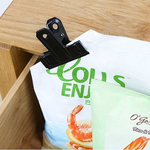 Coideal Black Large Bull Clips - 10 Pcs 3 Inch Long Metal Binder Paper Clip Clamps for Office