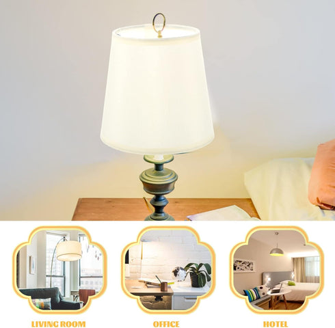 Bulb SEWACC Barrel Lamp Shade Table Lamp Light Cover Clip On Small Shade Desk Cover Replacement for Chandelier Floor