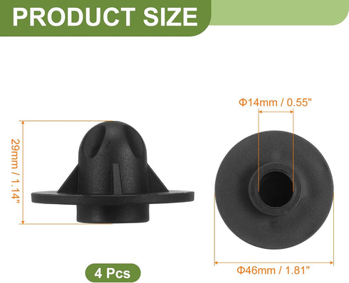 4Pcs 0.55 Inch uxcell Camping Chair Foot Cover, Plastic Table Legs Feet Covers Furniture Floor Protector for Outdoor