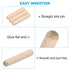 PATIKIL 1/4 Wooden Dowel Pins, 200 Pcs M6x30mm Hardwood Pegs for Crafts, Furniture, and Door Art