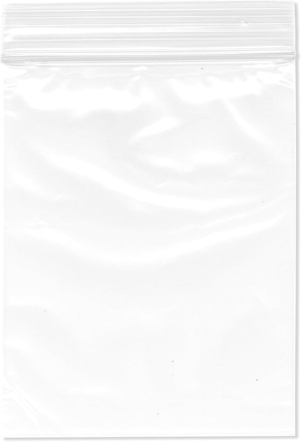 Plymor 3.5" x 4.5" (Case of 1,000) - 2 Mil Zipper Reclosable Plastic Bags