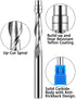 1/4-Inch Shank Spiral Flush-Trim Router Bit, Solid Carbide Up Cut CNC Router Bit