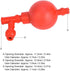 Hapivida Pipetting Ball, 3 Openings Lab Rubber Suction Bulb Quantitative Rubber Pipette Filler Lab Suction Ball for Industrial Mineral Agricultural Laboratories