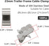 Qjaiune 100Pcs 23mm 304 Trailer Frame Wire Clips, Length Solar Panel Wire Clips, Stainless Steel Cable Clamps