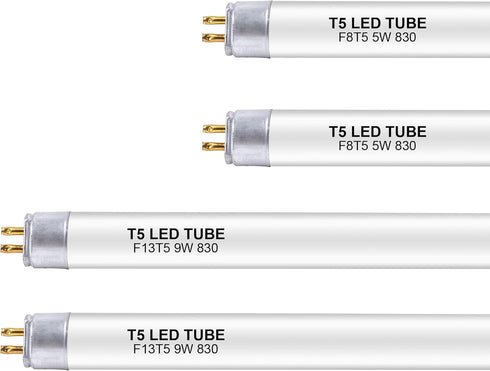 Wesome Lighting 12 inch F8T5 21 inch F13T5 Set Bulbs, 3000K, Bulb Counter and Warm White LED Replacement Replace