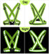 Reflective Vest Running Gear, High Visibility Elastic Adjustable Motorcycle Walking Reflective Vest for Men and Women