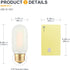Frosted T45 LED Bulb- Vintage E26 Base Edison Light Bulbs 40 Watt Equivalent- Dimmable Decorative Antique T14 Filament Tubular Bulbs- 4W 2700K Soft Warm White- 6 Count by TOKCON