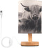 Qilmy Highland Cow Bedside Table Lamp with LED Light Included, Button Switch Control