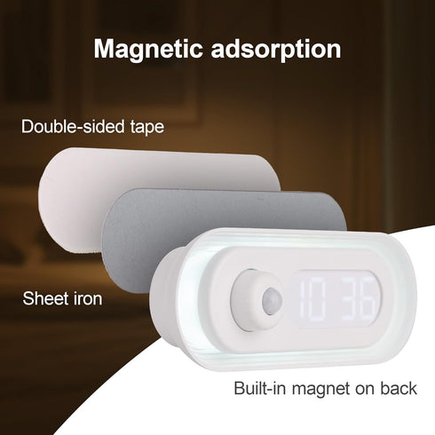 Stanlips Night Light, time Display, Human Sensor, Automatically Turn on and Off, Smart Night Light