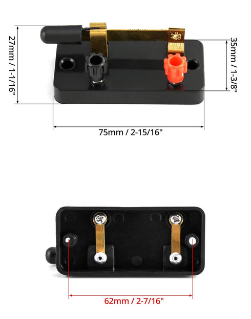 QWORK Educational Single Pole Cutter Switch, 20 Pack Single Throw Electrical Switch for Physics Laboratory Equipment