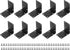 uxcell 10Pcs L-Shaped Brackets Corner Brace, 2.76"x2.76"x1.89" Corner Bracket Shelf Bracket Right