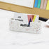 PARTSPOWER Cement Business Card Holder for Desktop, Horizontal Name Card Display Organizer, Business Gift Accessory